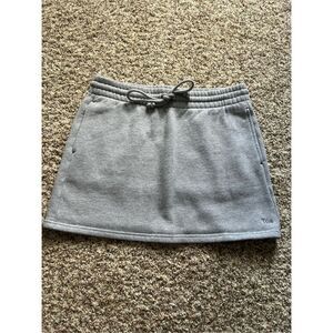TNA Cozy Fleece Boyfrind Mini Skirt Gray Size M
